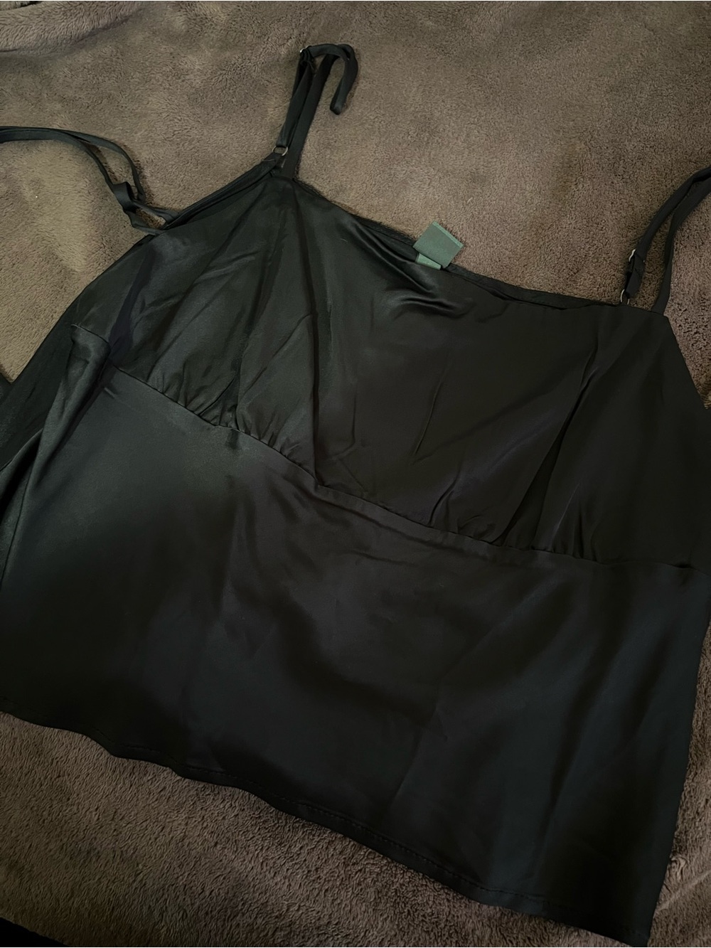 Black Satin Camisole Tank Top - Wild Fable